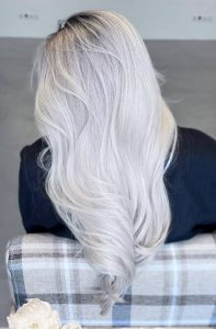 رنگ مو یخی پلاتینه