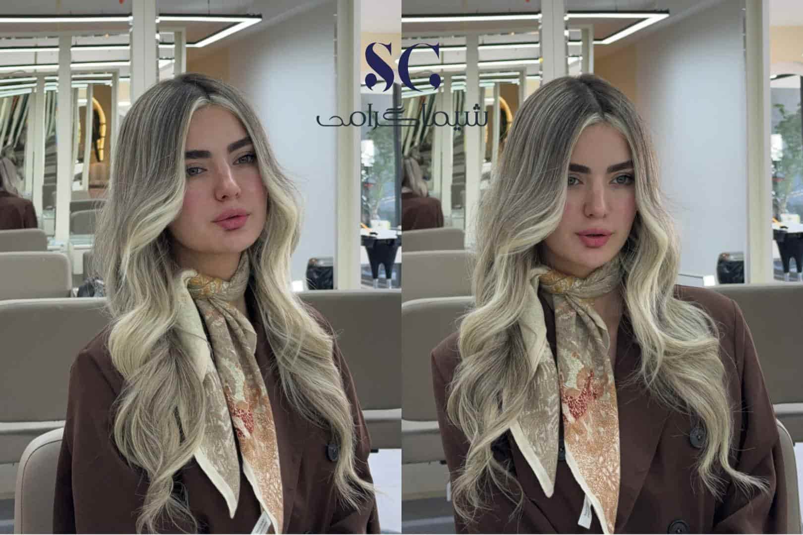 اجرای بالیاژ روسی در شیراز روی موهای بلند با حفظ عمق ریشه و روشنایی طبیعی