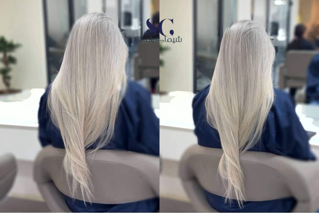 نمونه‌کار آمبره مو در شیراز با انتقال طبیعی رنگ و تناژ کرم صدفی